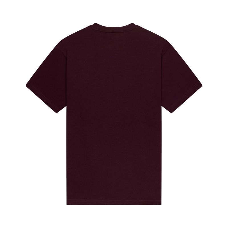 T-Shirt Fox Head Heavyweight Dark Maroon