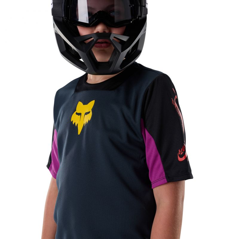 Koszulka Rowerowa Junior Fox Defend Ss Creation Galaxy Blue