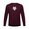 Koszulka Rowerowa Z Długim Rękawem Junior Fox Ranger Head Dark Maroon