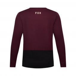 Koszulka Rowerowa Z Długim Rękawem Junior Fox Ranger Head Dark Maroon