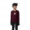 Koszulka Rowerowa Z Długim Rękawem Junior Fox Ranger Head Dark Maroon