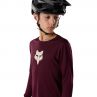 Koszulka Rowerowa Z Długim Rękawem Junior Fox Ranger Head Dark Maroon