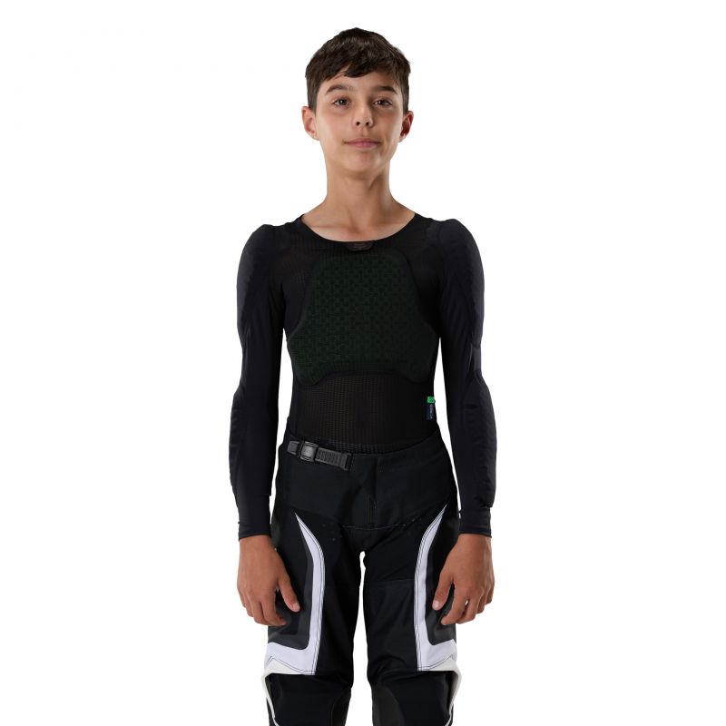 Koszulka Z Ochraniaczami Junior Fox Baseframe Pro Ls Black