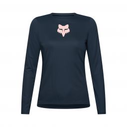 Koszulka Rowerowa Z Długim Rękawem Damska Fox Ranger Head Galaxy Blue