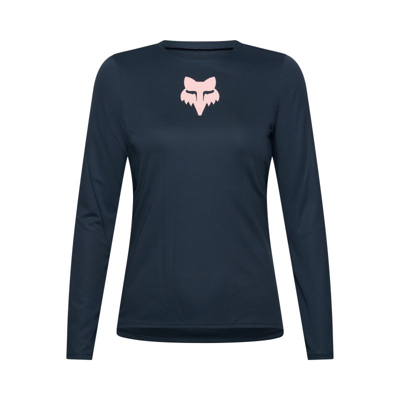 Koszulka Rowerowa Z Długim Rękawem Damska Fox Ranger Head Galaxy Blue