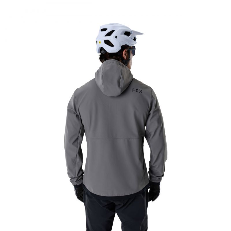 Bluza Rowerowa Z Kapturem Fox Ranger Fire Hoodie Pewter