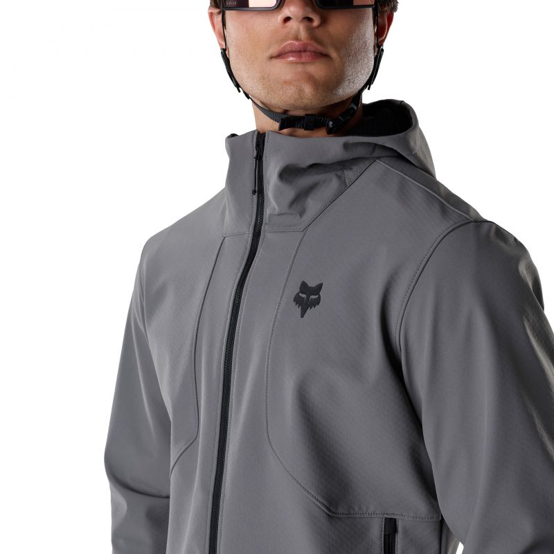 Bluza Rowerowa Z Kapturem Fox Ranger Fire Hoodie Pewter