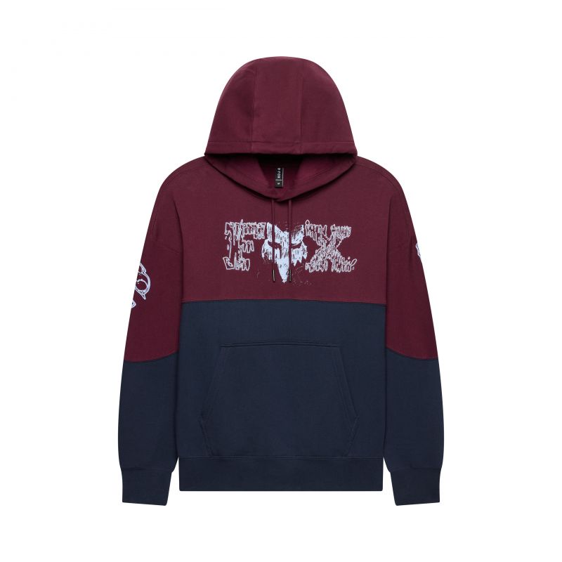 Bluza Z Kapturem Fox Abyss Fleece Po Dark Maroon