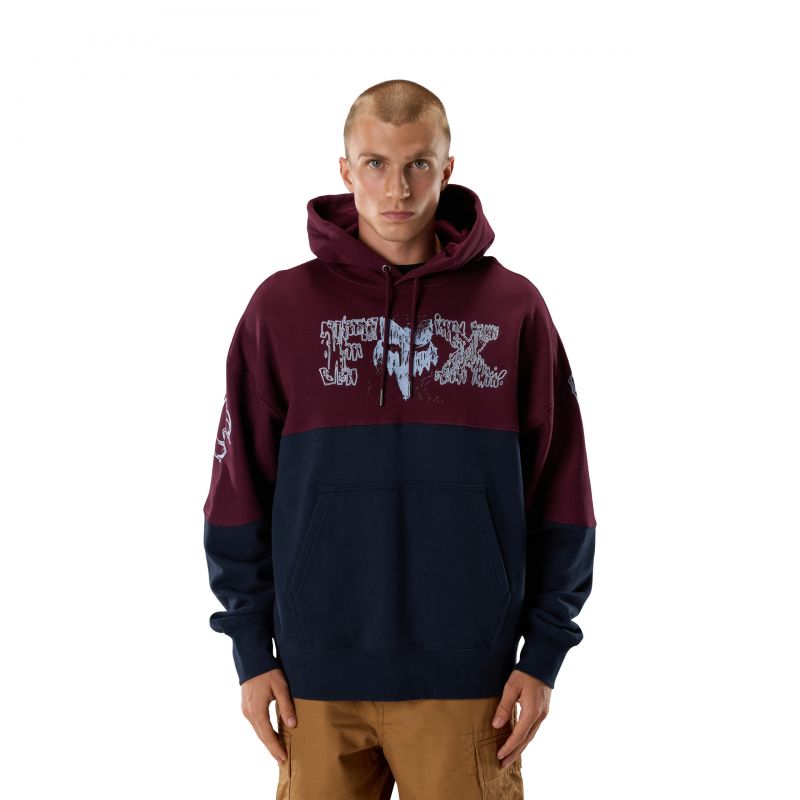 Bluza Z Kapturem Fox Abyss Fleece Po Dark Maroon