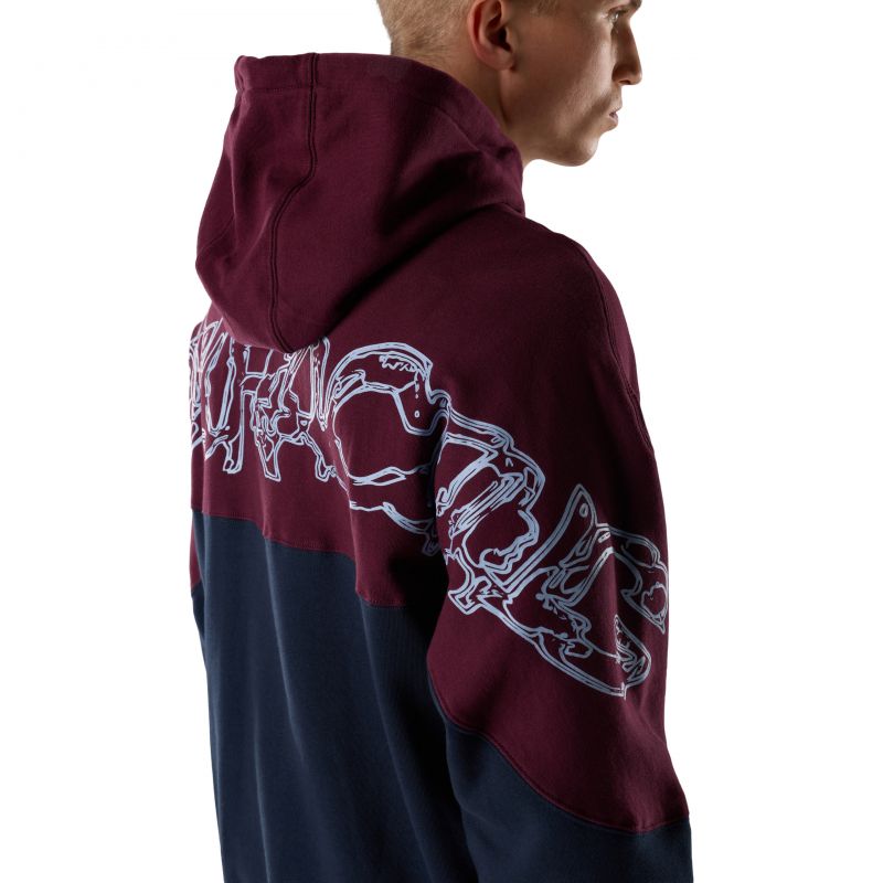 Bluza Z Kapturem Fox Abyss Fleece Po Dark Maroon