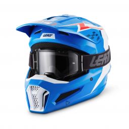 Kask Motocyklowy Z Goglami Leatt Kit Moto 3.5 Blue