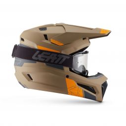 Kask Motocyklowy Z Goglami Leatt Kit Moto 3.5 Khaki Brown