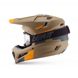 Kask Motocyklowy Z Goglami Leatt Kit Moto 3.5 Khaki Brown