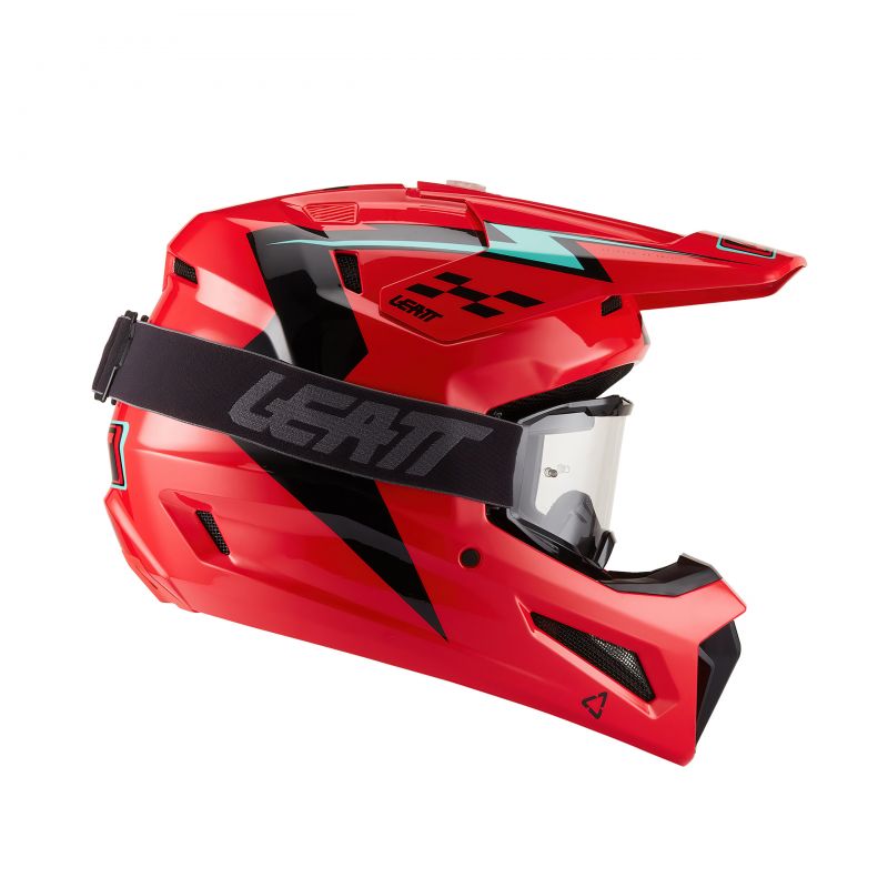 Kask Motocyklowy Z Goglami Junior Leatt Kit Moto 3.5 Red
