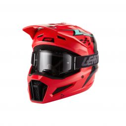 Kask Motocyklowy Z Goglami Junior Leatt Kit Moto 3.5 Red