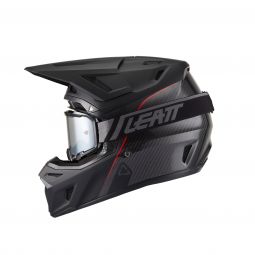 Kask Motocyklowy Z Goglami Leatt Kit Moto 9.5 Carbon Fim