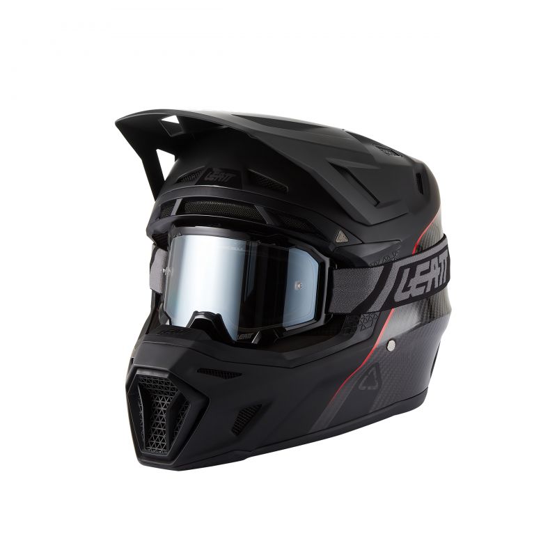 Kask Motocyklowy Z Goglami Leatt Kit Moto 9.5 Carbon Fim