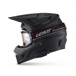 Kask Motocyklowy Z Goglami Leatt Kit Moto 7.5 Cardo Stealth Black