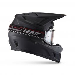 Kask Motocyklowy Z Goglami Leatt Kit Moto 7.5 Cardo Stealth Black