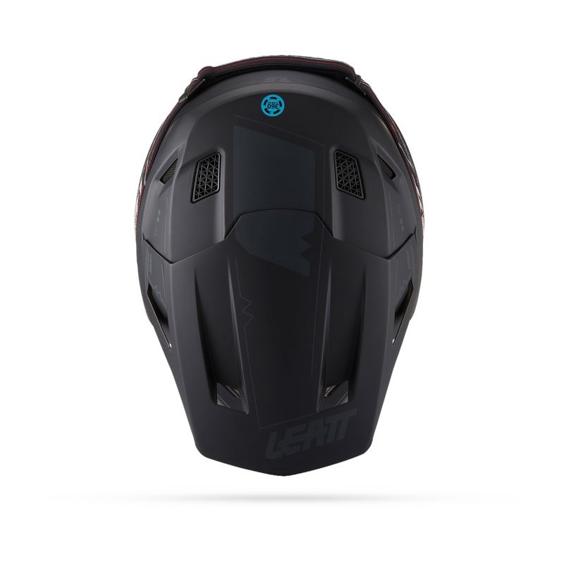 Kask Motocyklowy Z Goglami Leatt Kit Moto 7.5 Cardo Stealth Black