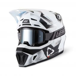 Kask Motocyklowy Z Goglami Leatt Kit Moto 7.5 Camo Black White