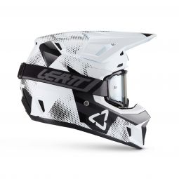 Kask Motocyklowy Z Goglami Leatt Kit Moto 7.5 Camo Black White
