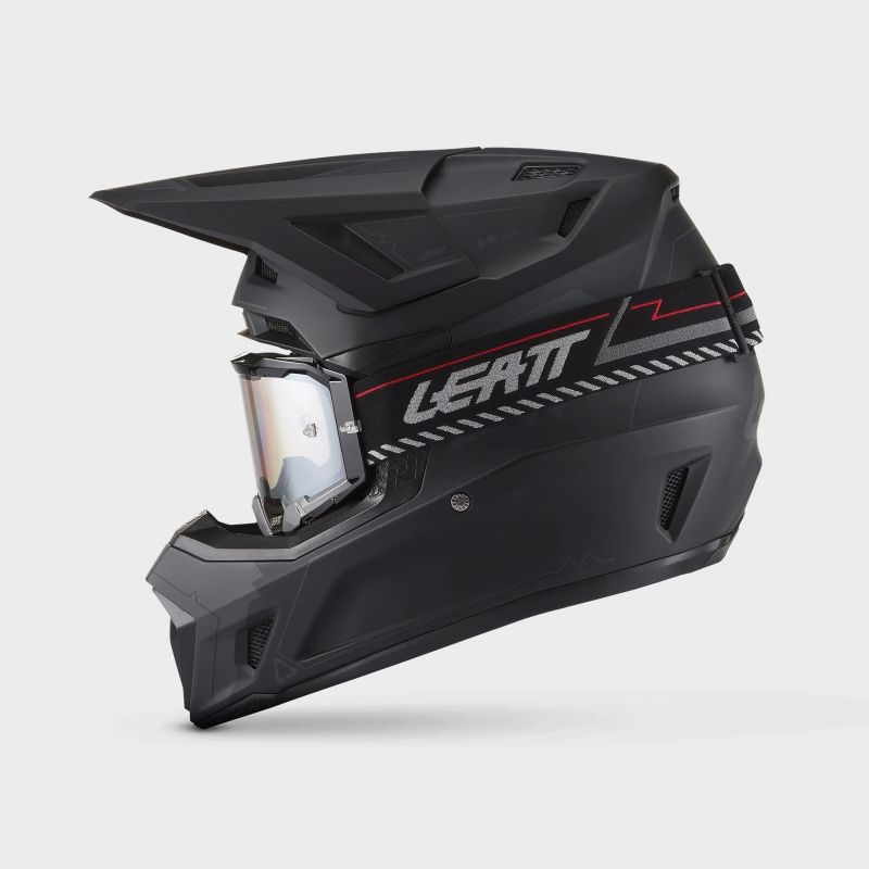 Kask Motocyklowy Z Goglami Leatt Kit Moto 7.5 Stealth Black