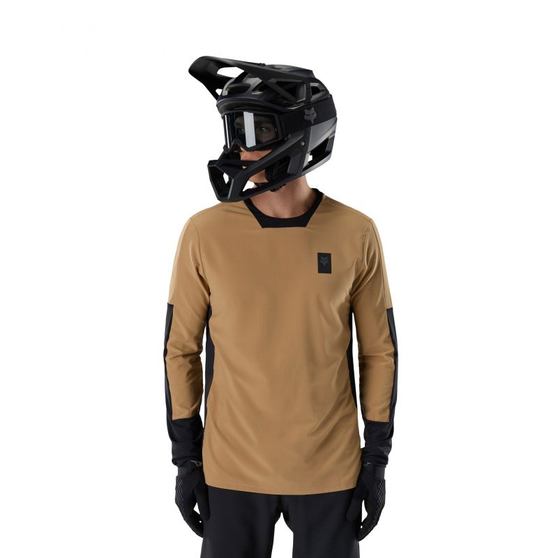 Koszulka Rowerowa Z Długim Rękawem Fox Defend Thermal Brown Sugar
