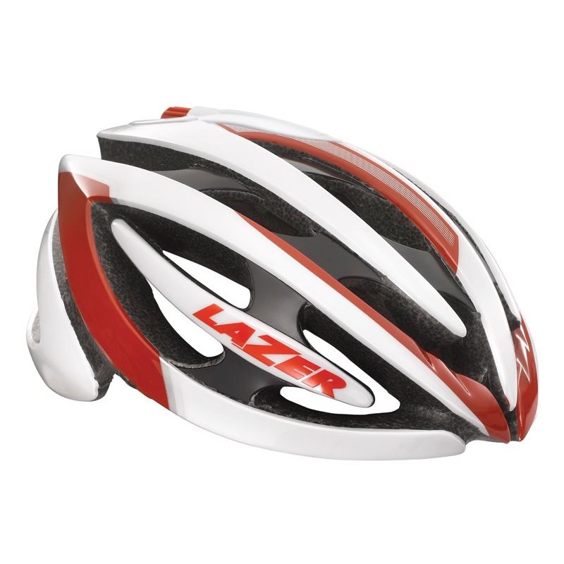 Kask szosa LAZER GENESIS L white red roz.58-61 cm