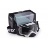 Gogle iMX Racing Dust White/Black Matt z Szybą Dark Smoke + Clear (2 szyby w zestawie)