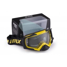 Gogle iMX Racing Dust Yellow/Black Matt z Szybą Dark Smoke + Clear (2 szyby w zestawie)