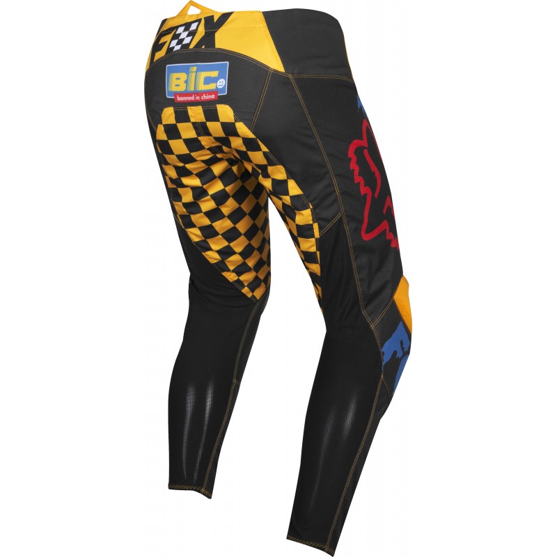 SPODNIE FOX 180 CZAR BLACK/YELLOW
