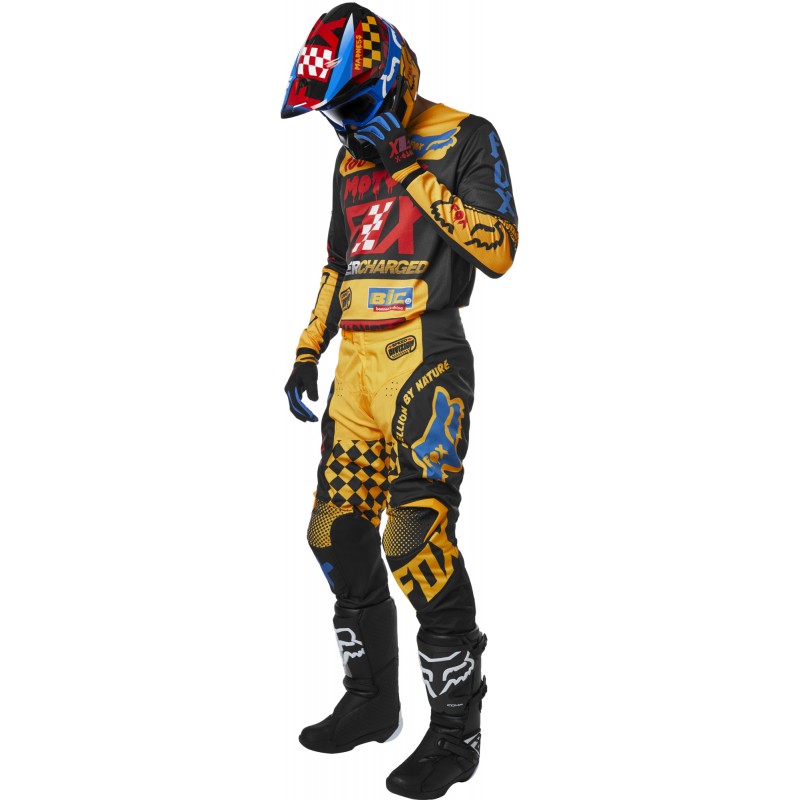 SPODNIE FOX 180 CZAR BLACK/YELLOW
