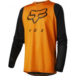 KOSZULKA ROWEROWA FOX JUNIOR Z DŁUGIM RĘKAWEM DEFEND ATOMIC ORANGE