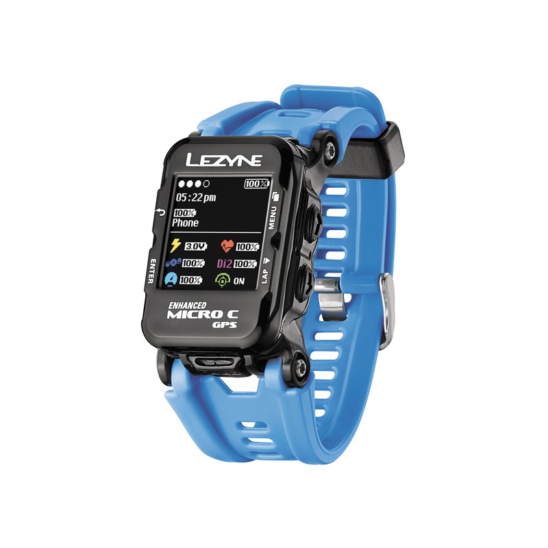 Licznik rowerowy LEZYNE MICRO C GPS WATCH COLOR HR, cyan (DWZ)