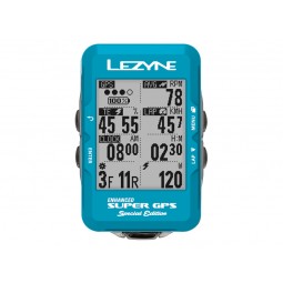 Komputer rowerowy LEZYNE Super GPS niebieski (LIMITED EDITION)