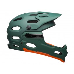 Kask full face BELL SUPER 3R MIPS matte green orange (NEW)