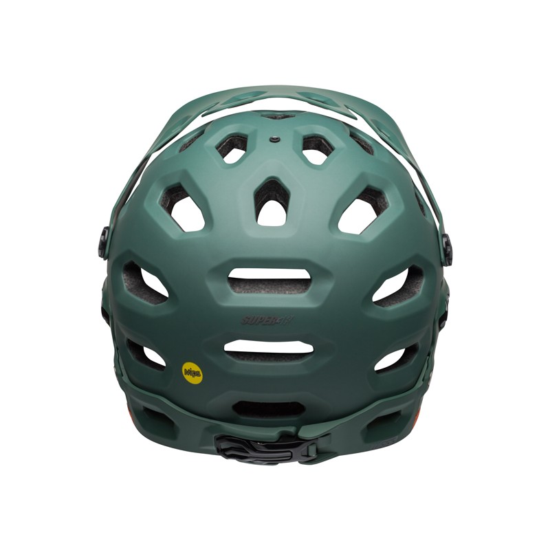 Kask full face BELL SUPER 3R MIPS matte green orange (NEW)