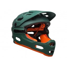 Kask full face BELL SUPER 3R MIPS matte green orange (NEW)