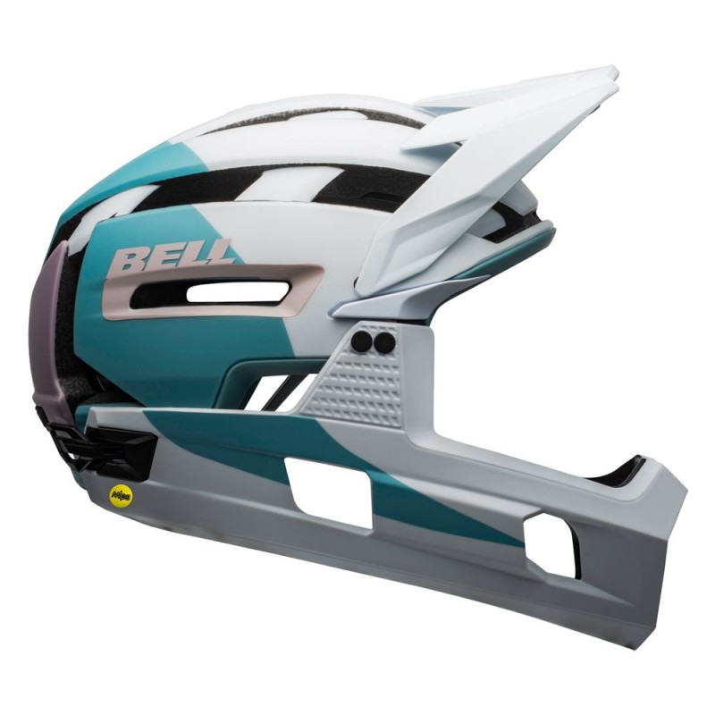 Kask full face BELL SUPER AIR R MIPS SPHERICAL matte gloss white purple