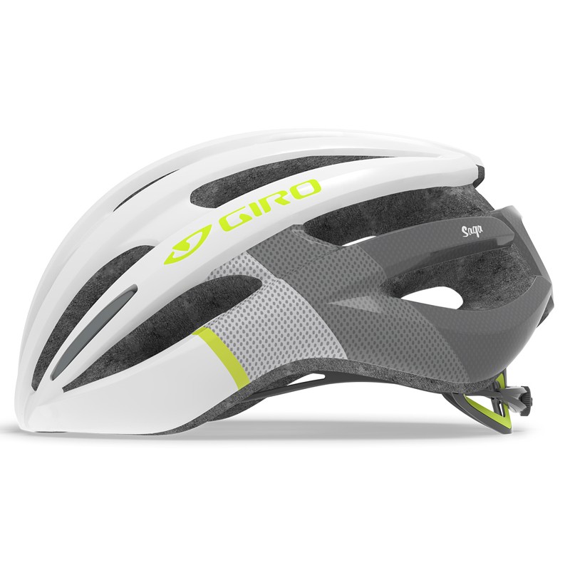 Kask szosowy GIRO SAGA matte white grey citron