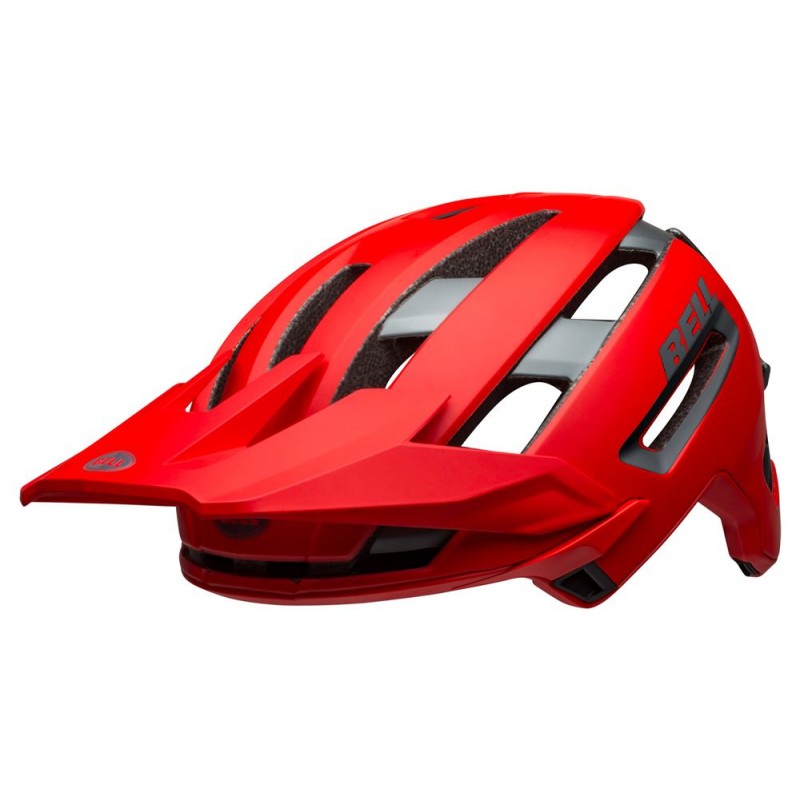 Kask mtb BELL SUPER AIR MIPS SPHERICAL matte gloss red gray