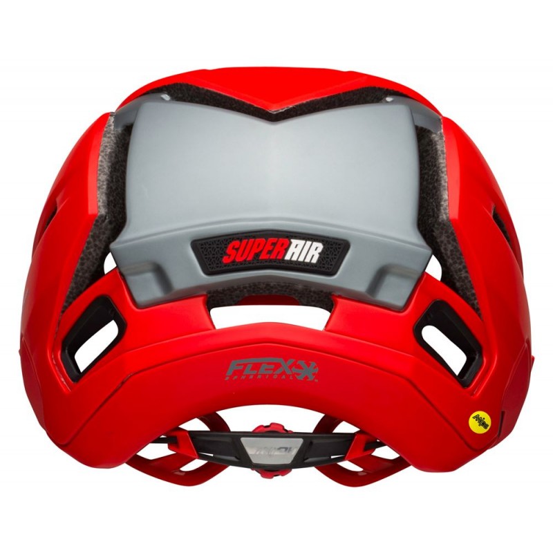 Kask mtb BELL SUPER AIR MIPS SPHERICAL matte gloss red gray
