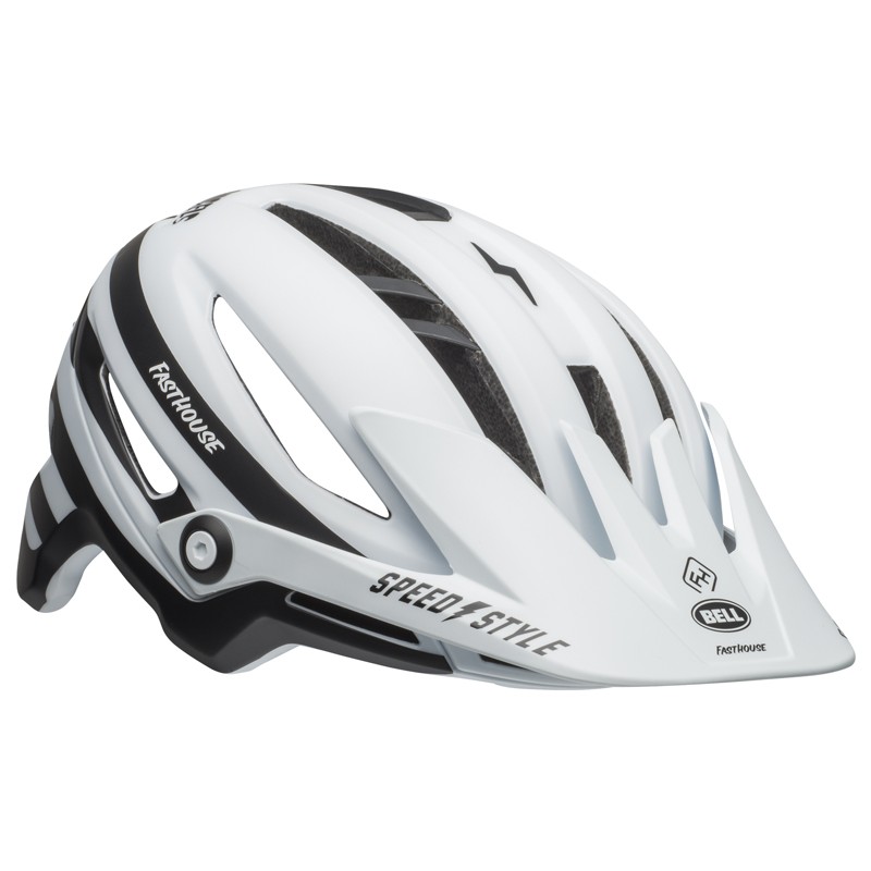 Kask mtb BELL SIXER INTEGRATED MIPS fasthouse stripes matte white black (NEW)