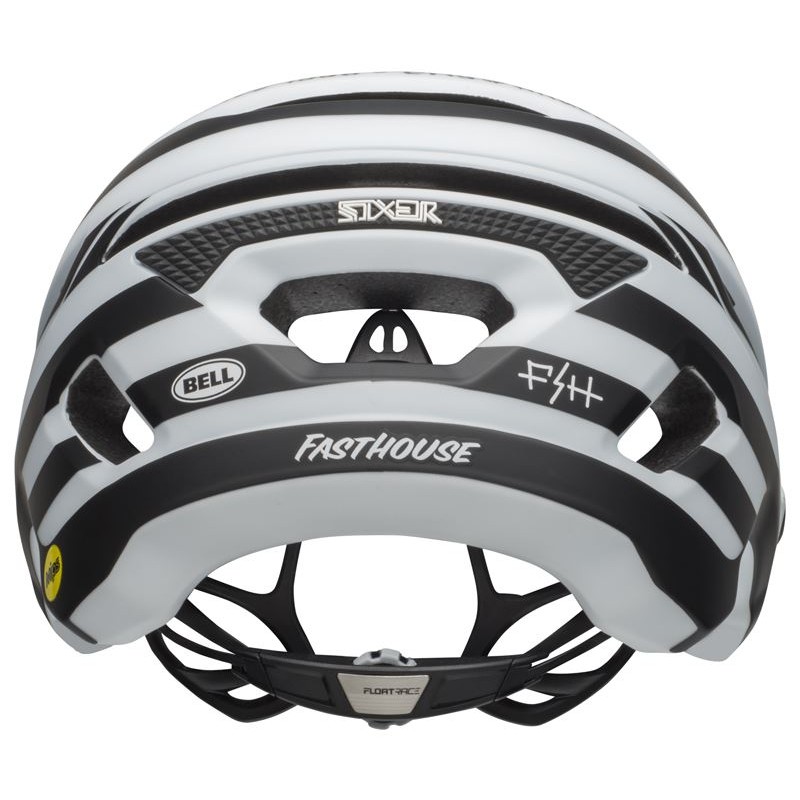 Kask mtb BELL SIXER INTEGRATED MIPS fasthouse stripes matte white black (NEW)