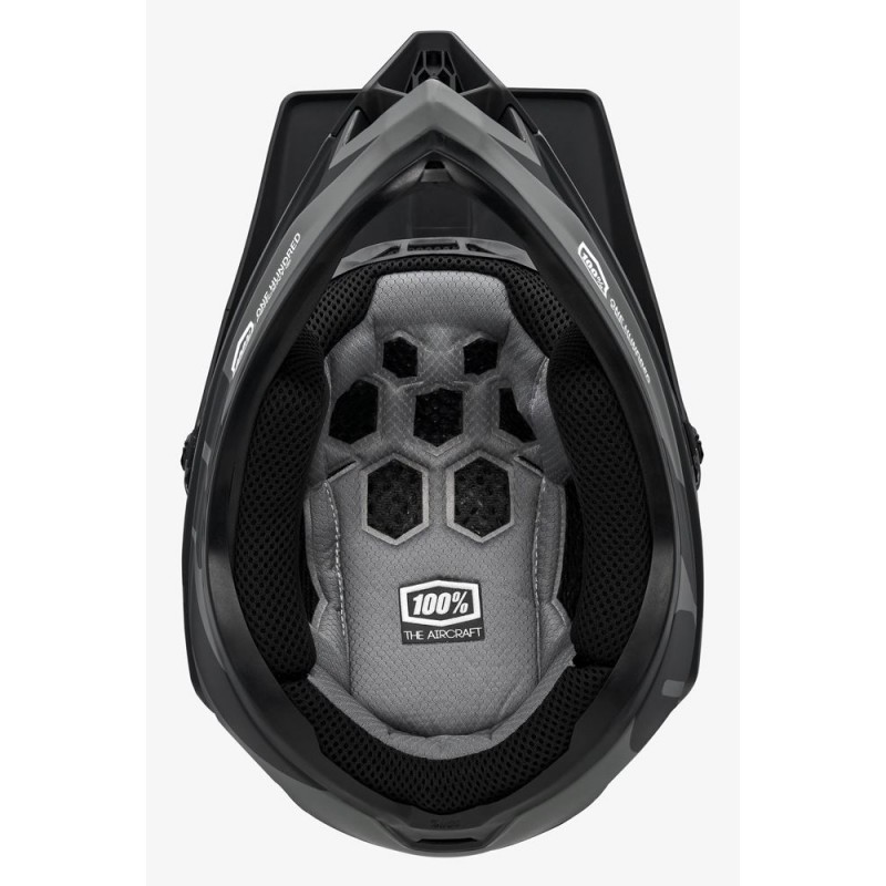 Kask full face 100% AIRCRAFT COMPOSITE Helmet LTD black
