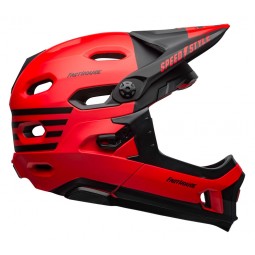 Kask full face BELL SUPER DH MIPS SPHERICAL fasthouse matte gloss red black