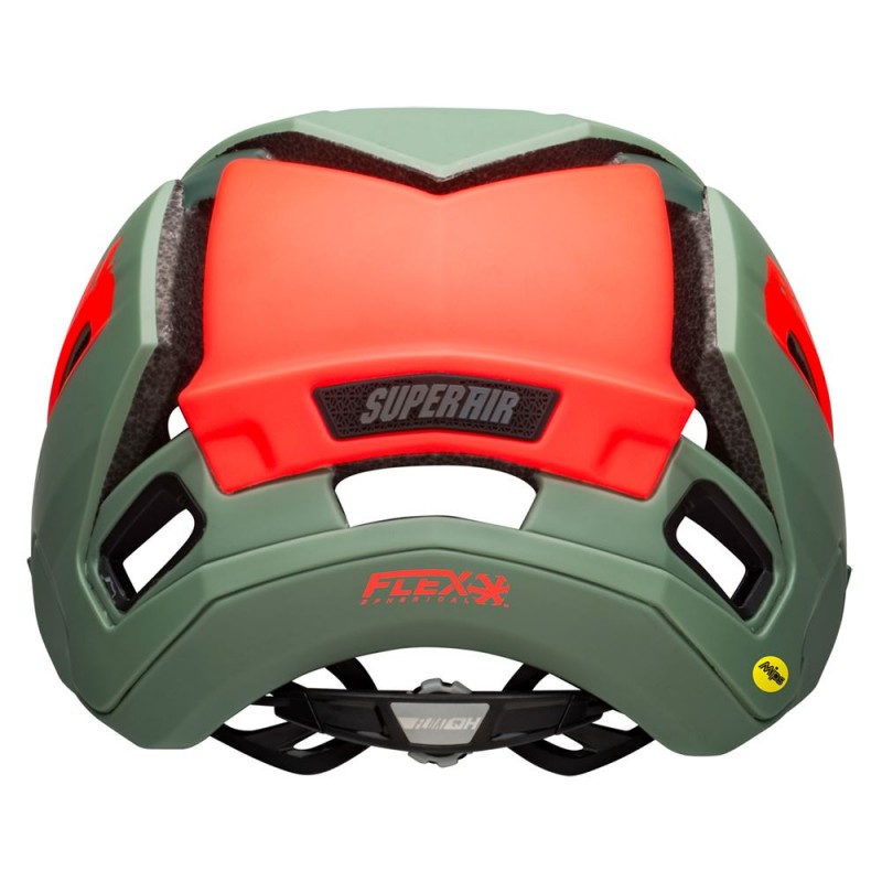 Kask mtb BELL SUPER AIR MIPS SPHERICAL matte gloss green infrared