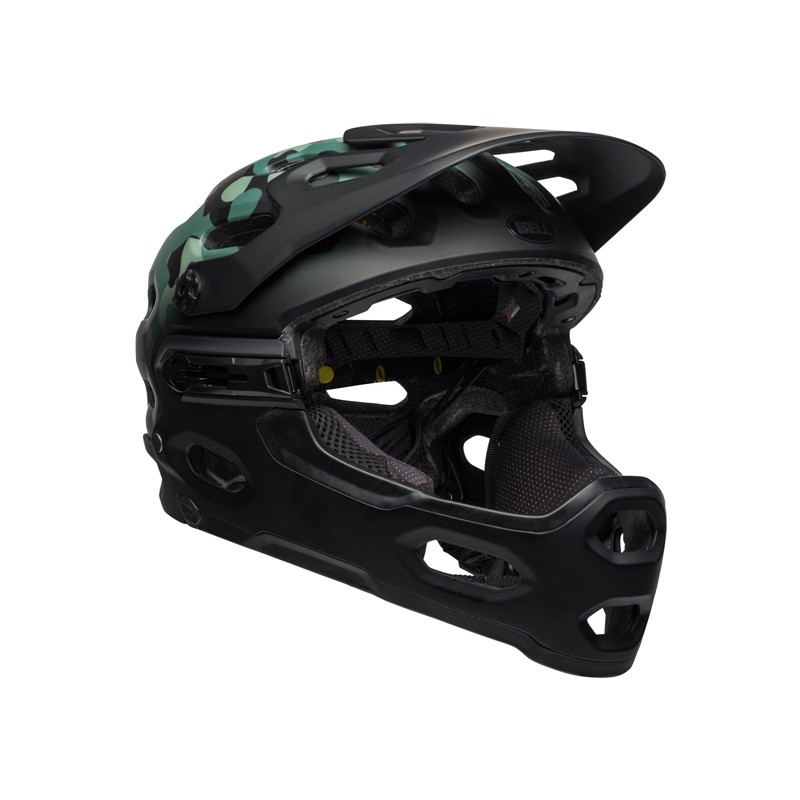 Kask full face BELL SUPER 3R MIPS oak matte black greens (NEW)