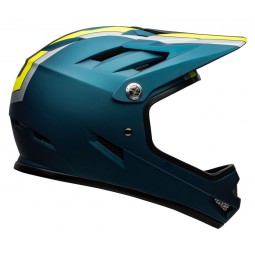 Kask full face BELL SANCTION agility matte blue hi-viz